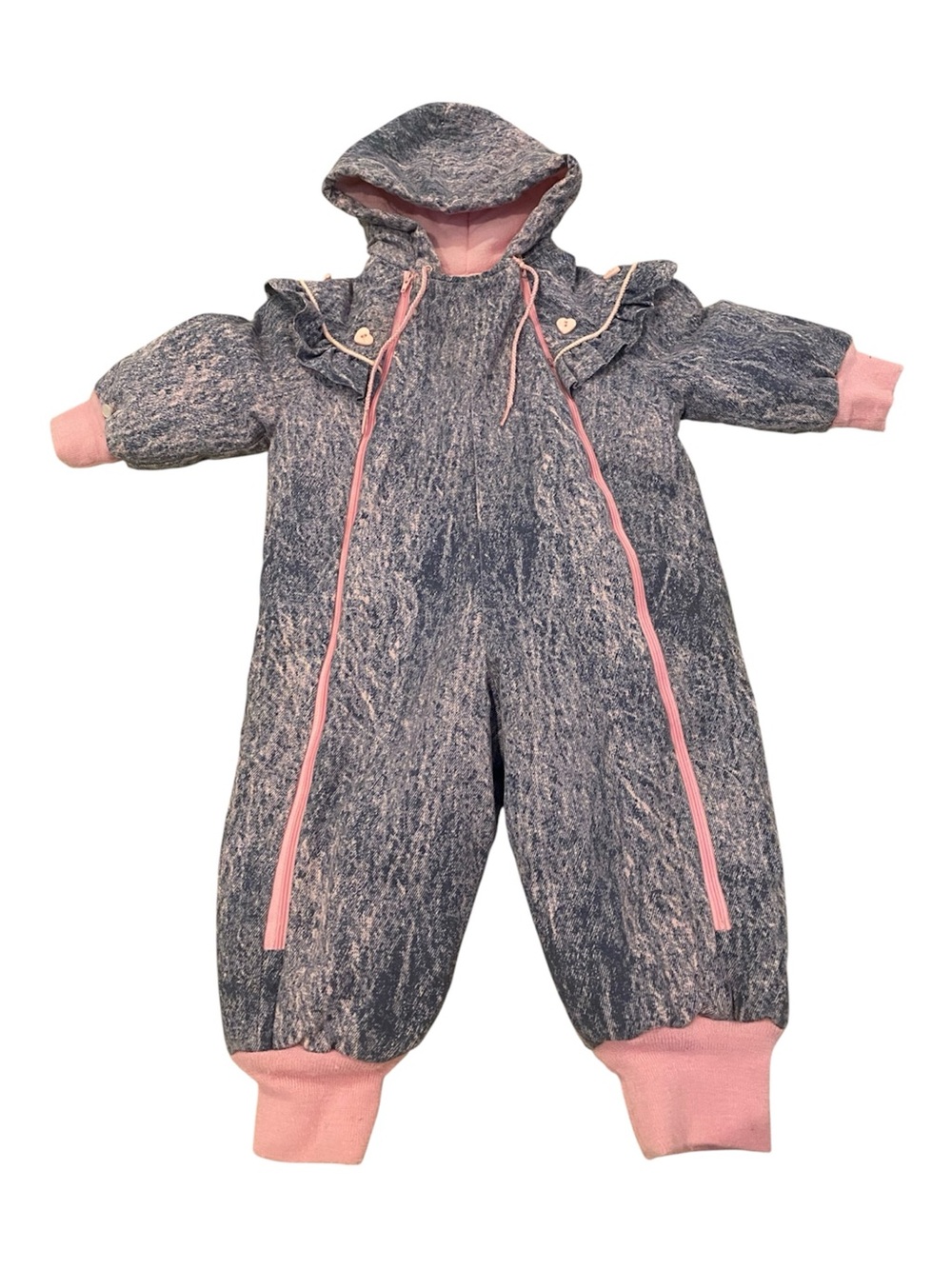 Winning Moves Vintage 18 month Baby Toddler Bunting Suit Made in USA 80s 90s